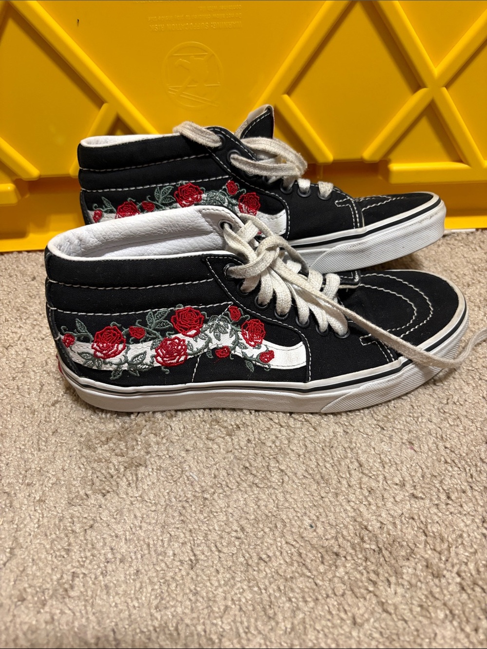 Vans Skater Rose Side Black Sneakers Women’s 7